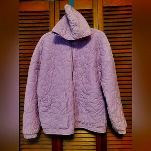 Wild Fable Quilt Purple Jacket Coat Cloud Doodle XL Lavender Pastel Hoodie Zip